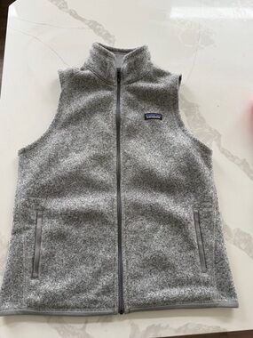 Patagonia Heather Gray Sleeveless Fleece Vest